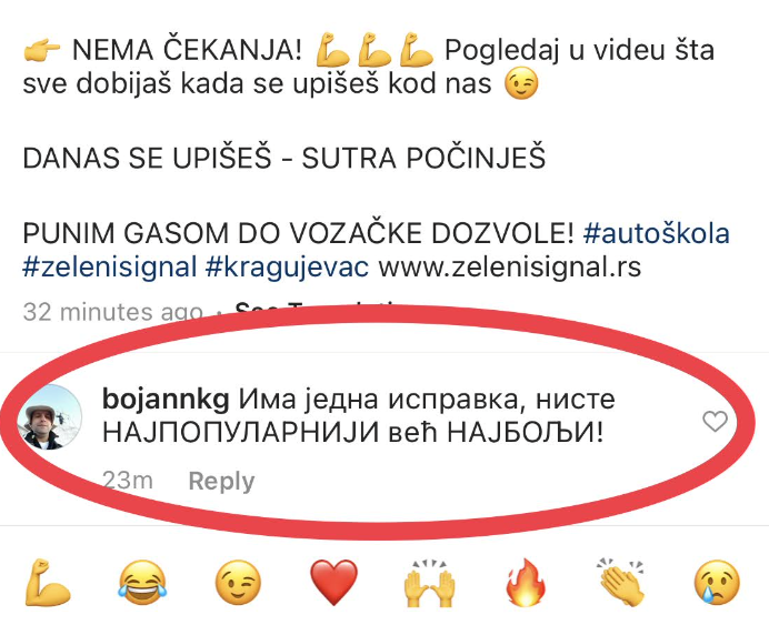 Recenzija kandidata auto-škole Zeleni Signal Kragujevac